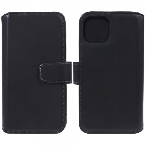 Nordic Covers iPhone 15 Plus Essential lædercover Ravnsort