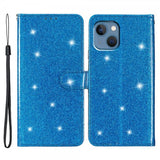 iPhone 15 Plus Cover Glitter Blå