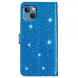 iPhone 15 Plus Cover Glitter Blå