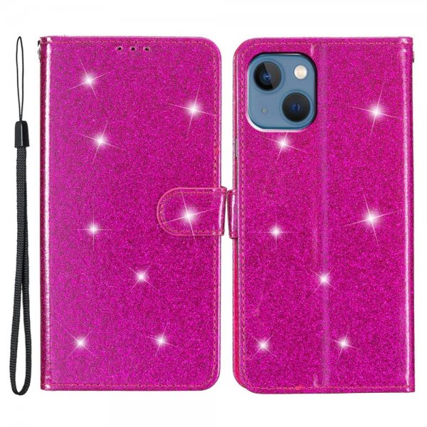iPhone 15 Plus Cover Glitter Magenta