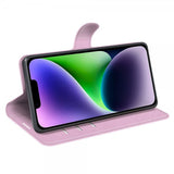 iPhone 15 Plus Etui Litchi Rosa