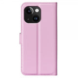 iPhone 15 Plus Etui Litchi Rosa
