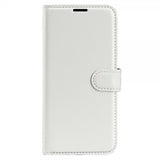 iPhone 15 Plus Etui Litchi Hvid