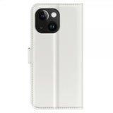 iPhone 15 Plus Etui Litchi Hvid