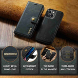 Dg.Ming iPhone 15 Plus Cover med Aftageligt Cover Sort