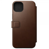 Nomad iPhone 15 Plus Cover Modern Leather Folio Brun