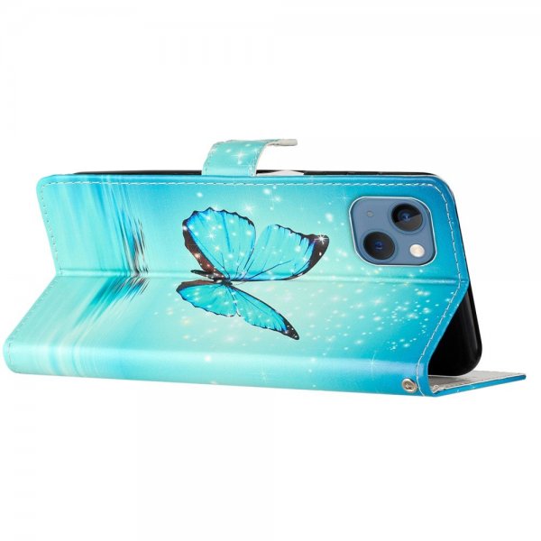 iPhone 15 Plus Cover Motiv Blå Sommerfugl