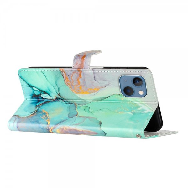 iPhone 15 Plus Cover Motiv Grøn Marmor