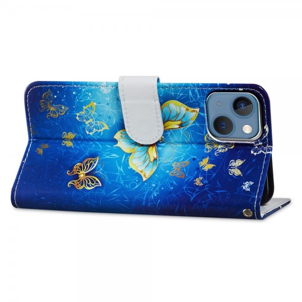 iPhone 15 Plus Cover Motiv Gylden Sommerfugl