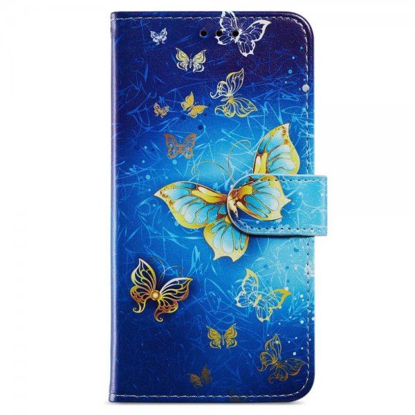 iPhone 15 Plus Cover Motiv Gylden Sommerfugl