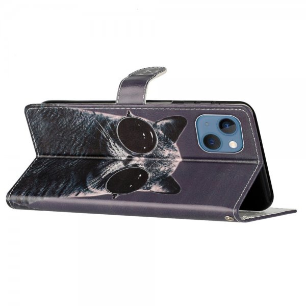 iPhone 15 Plus Cover Motiv Kat med Solbriller