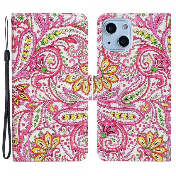 iPhone 15 Plus Cover Motiv Paisleymønster