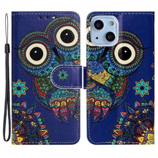 iPhone 15 Plus Cover Motiv Ugle Mandala