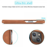 Lc.Imeeke iPhone 15 Plus Etui Retro Brun