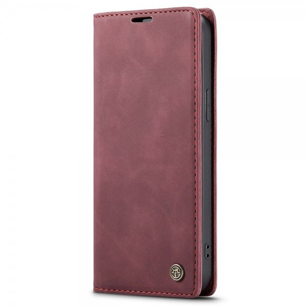CaseMe iPhone 15 Plus Retro Flip Cover Rød