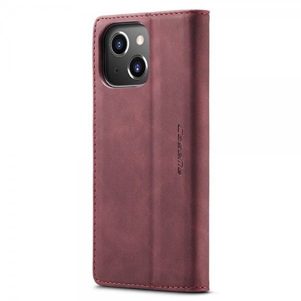 CaseMe iPhone 15 Plus Retro Flip Cover Rød