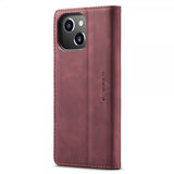CaseMe iPhone 15 Plus Retro Flip Cover Rød