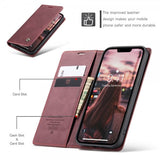 CaseMe iPhone 15 Plus Retro Flip Cover Rød