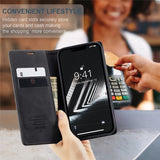 CaseMe iPhone 15 Plus Etui Retro Flip Sort