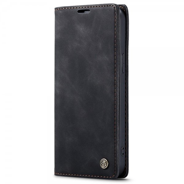 CaseMe iPhone 15 Plus Etui Retro Flip Sort