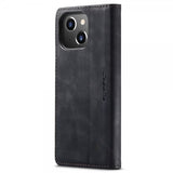 CaseMe iPhone 15 Plus Etui Retro Flip Sort