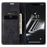 CaseMe iPhone 15 Plus Etui Retro Flip Sort