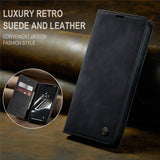 CaseMe iPhone 15 Plus Etui Retro Flip Sort