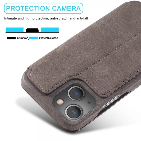 Lc.Imeeke iPhone 15 Plus Etui Retro Kaffe