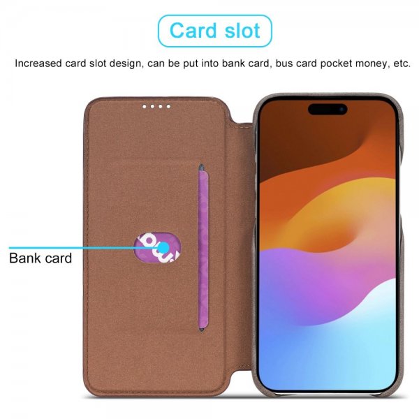 Lc.Imeeke iPhone 15 Plus Etui Retro Kaffe