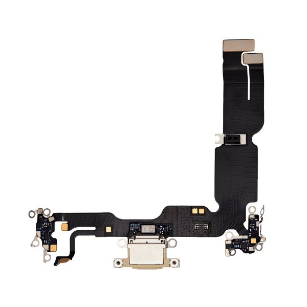 iPhone 15 Plus Opladerport med Flexkabel - Gul