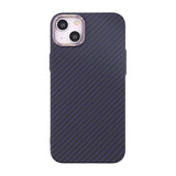 iPhone 15 Plus Cover Kulfibermønster Lilla