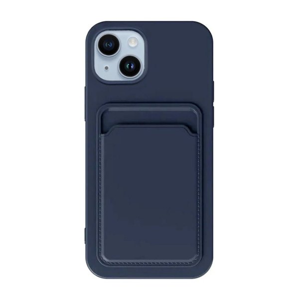 iPhone 15 Plus Cover Pung Blå
