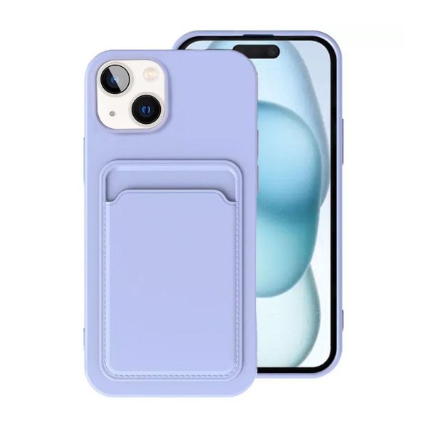 iPhone 15 Plus Cover Kortholder Lilla