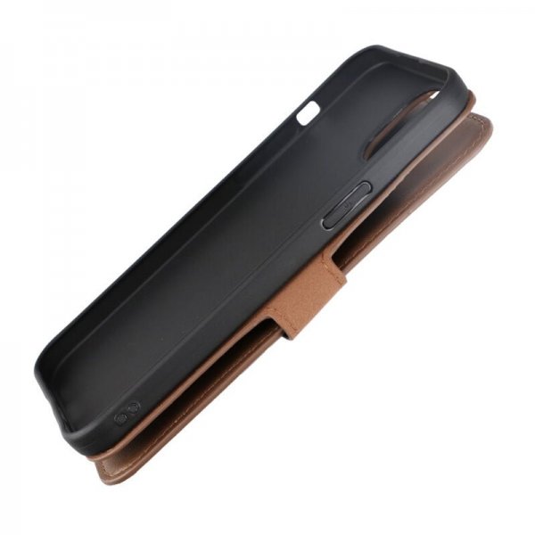 Rvelon iPhone 15 Plus Etui Ægte Læder Brun