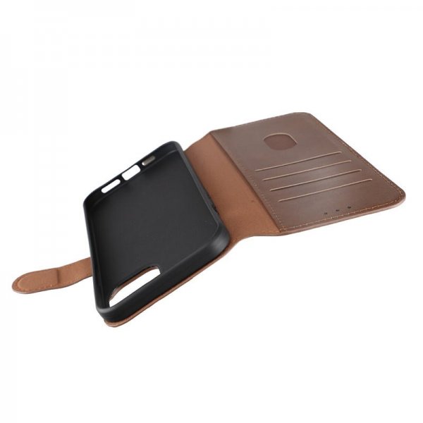 Rvelon iPhone 15 Plus Etui Ægte Læder Brun