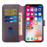 Rvelon iPhone 15 Plus Etui Ægte Læder Lilla
