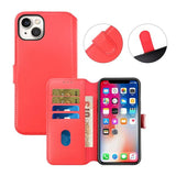 Rvelon iPhone 15 Plus Etui Ægte Læder Rød
