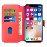Rvelon iPhone 15 Plus Etui Ægte Læder Rød
