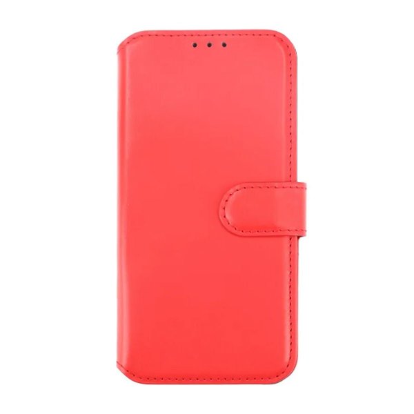 Rvelon iPhone 15 Plus Etui Ægte Læder Rød