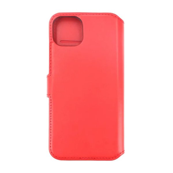 Rvelon iPhone 15 Plus Etui Ægte Læder Rød