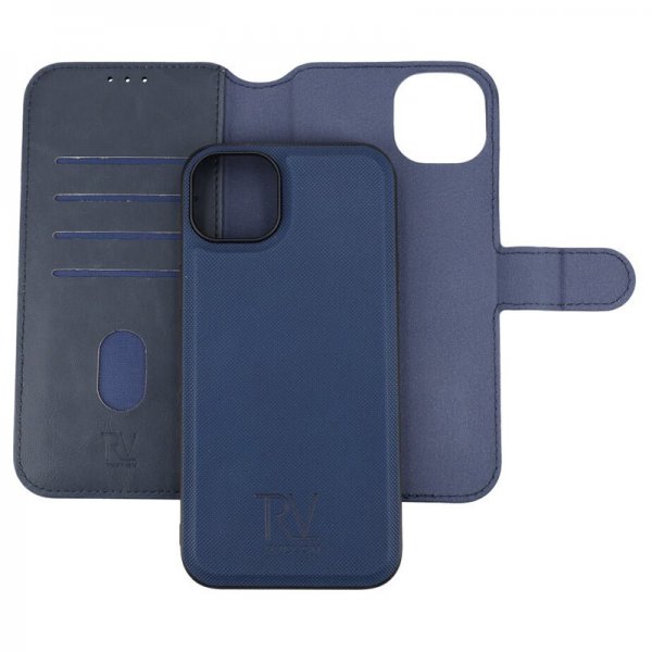 Rvelon iPhone 15 Plus Cover Magnetisk aftagelig skal Blå