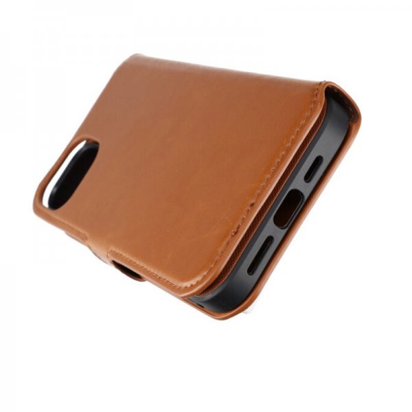 Rvelon iPhone 15 Plus Etui Magnetisk Aftageligt Cover Brun