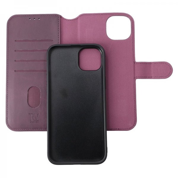 Rvelon iPhone 15 Plus Etui Magnetisk Aftageligt Cover Lilla