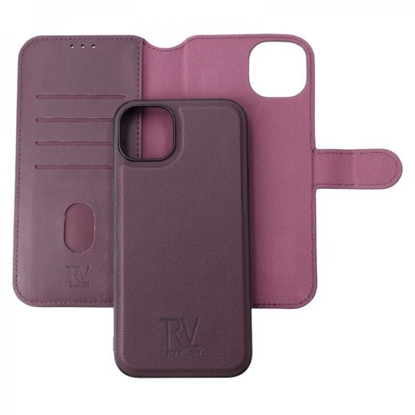 Rvelon iPhone 15 Plus Etui Magnetisk Aftageligt Cover Lilla