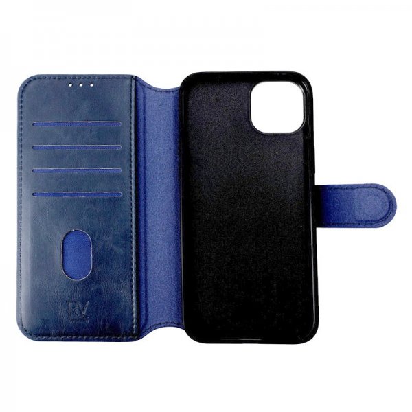 Rvelon iPhone 15 Plus Etui 4 Kortlommer MagSafe Blå