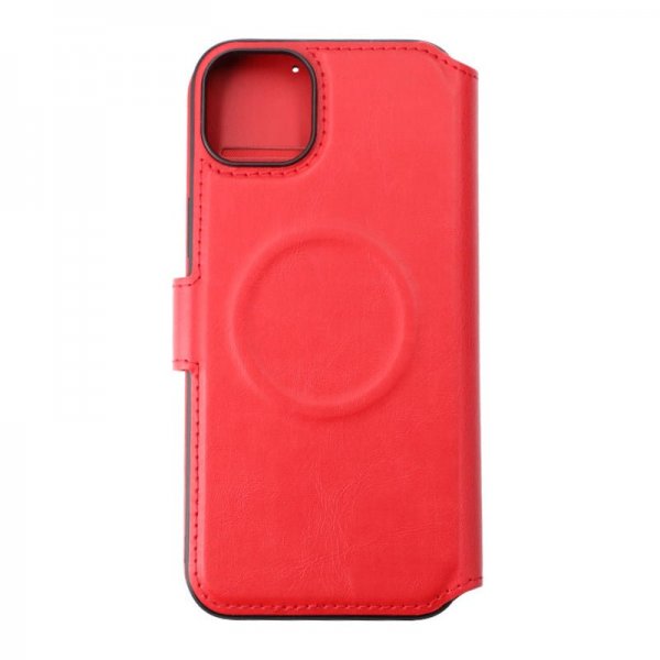 Rvelon iPhone 15 Plus Cover 4 Kortlommer MagSafe Rød