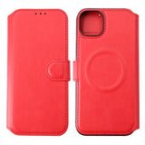 Rvelon iPhone 15 Plus Cover 4 Kortlommer MagSafe Rød