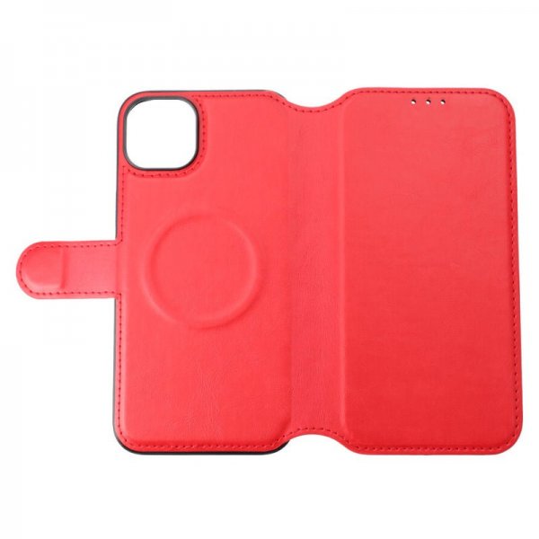 Rvelon iPhone 15 Plus Cover 4 Kortlommer MagSafe Rød