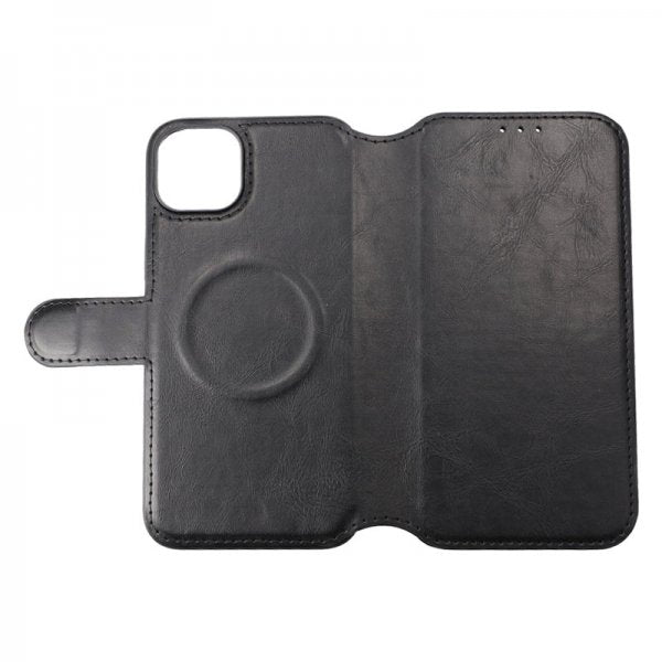 Rvelon iPhone 15 Plus Etui 4 Kortlommer MagSafe Sort