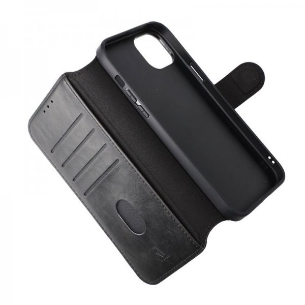 Rvelon iPhone 15 Plus Etui 4 Kortlommer MagSafe Sort